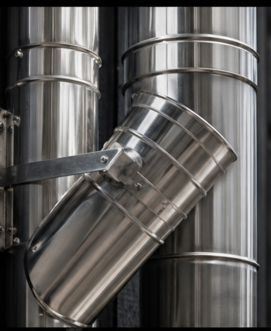 Canopy exterior chimney system