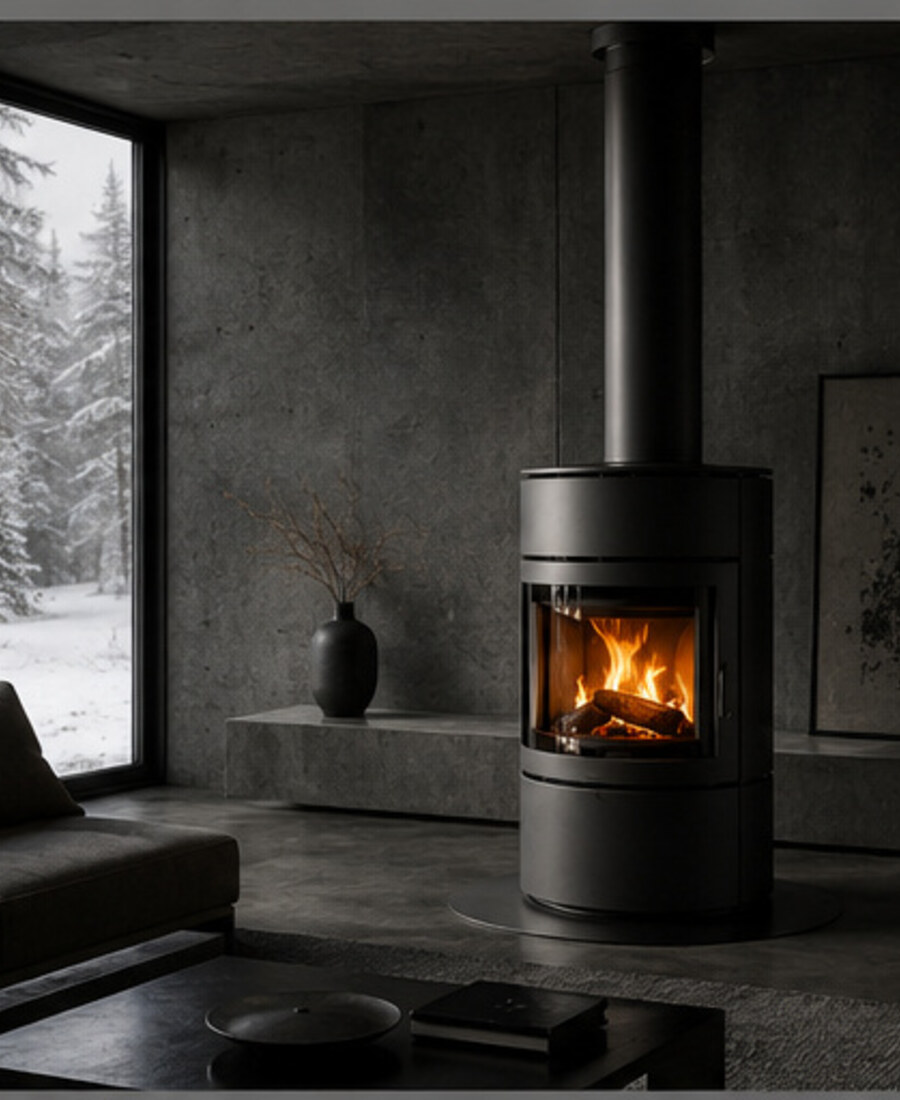 Atelier 600 cylindrical wood stove