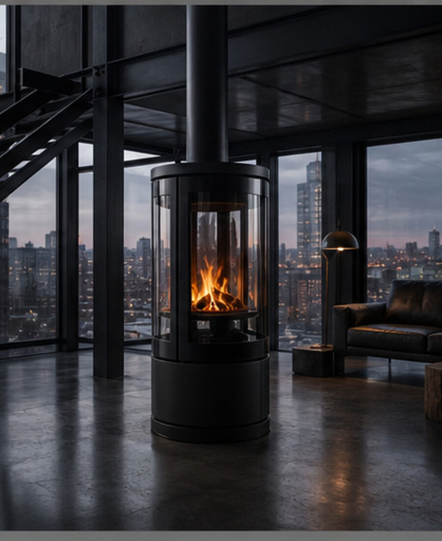 Ember 550 pedestal wood stove